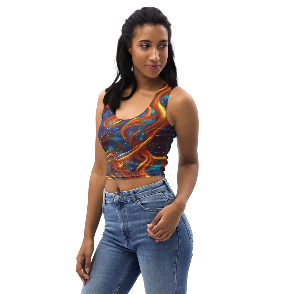 Perez Whirl on Crop Top — Left Front