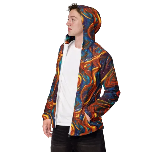 Perez Whirl on a Men's Windbreaker
