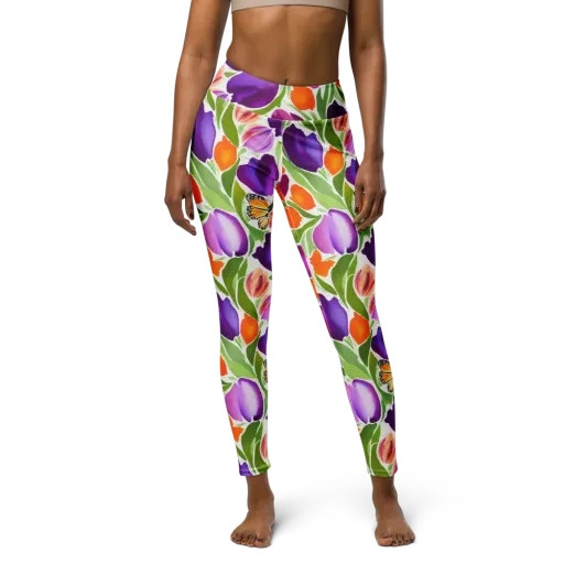 Tulip Carnival on a Yoga Leggings