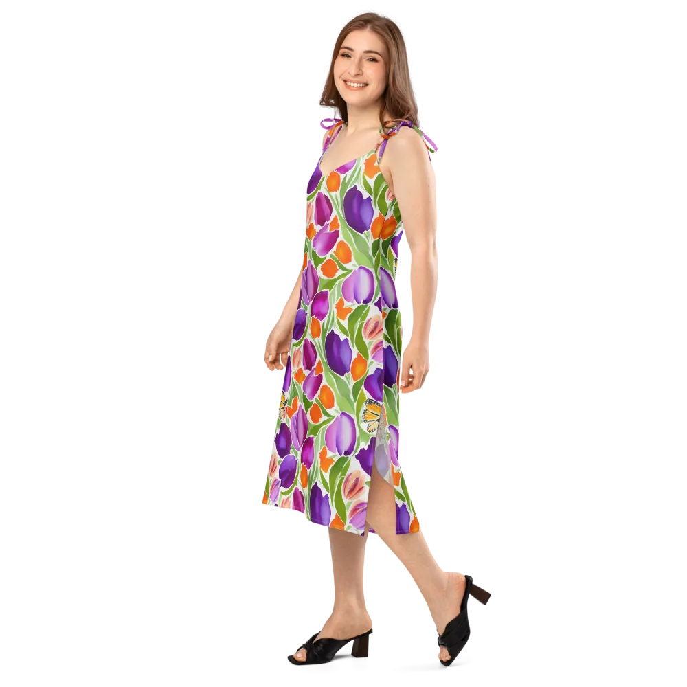 Tulip Carnival on Slip Dress — Left Front