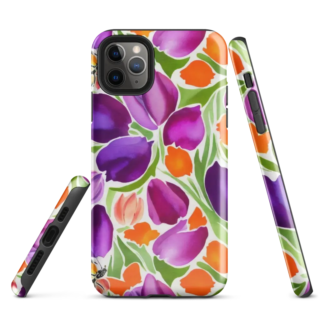Tulip Carnival on Tough Case for iPhone® — Front