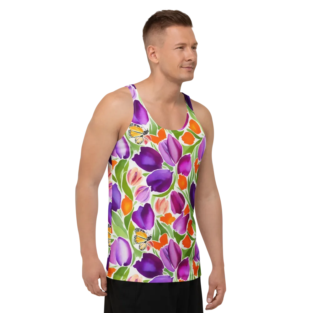 Tulip Carnival on Men's Tank Top — Right Front