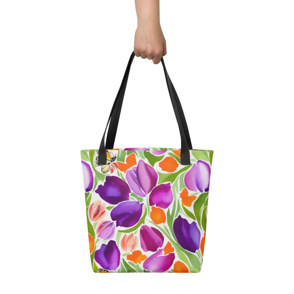 Tulip Carnival on Tote Bag — Front