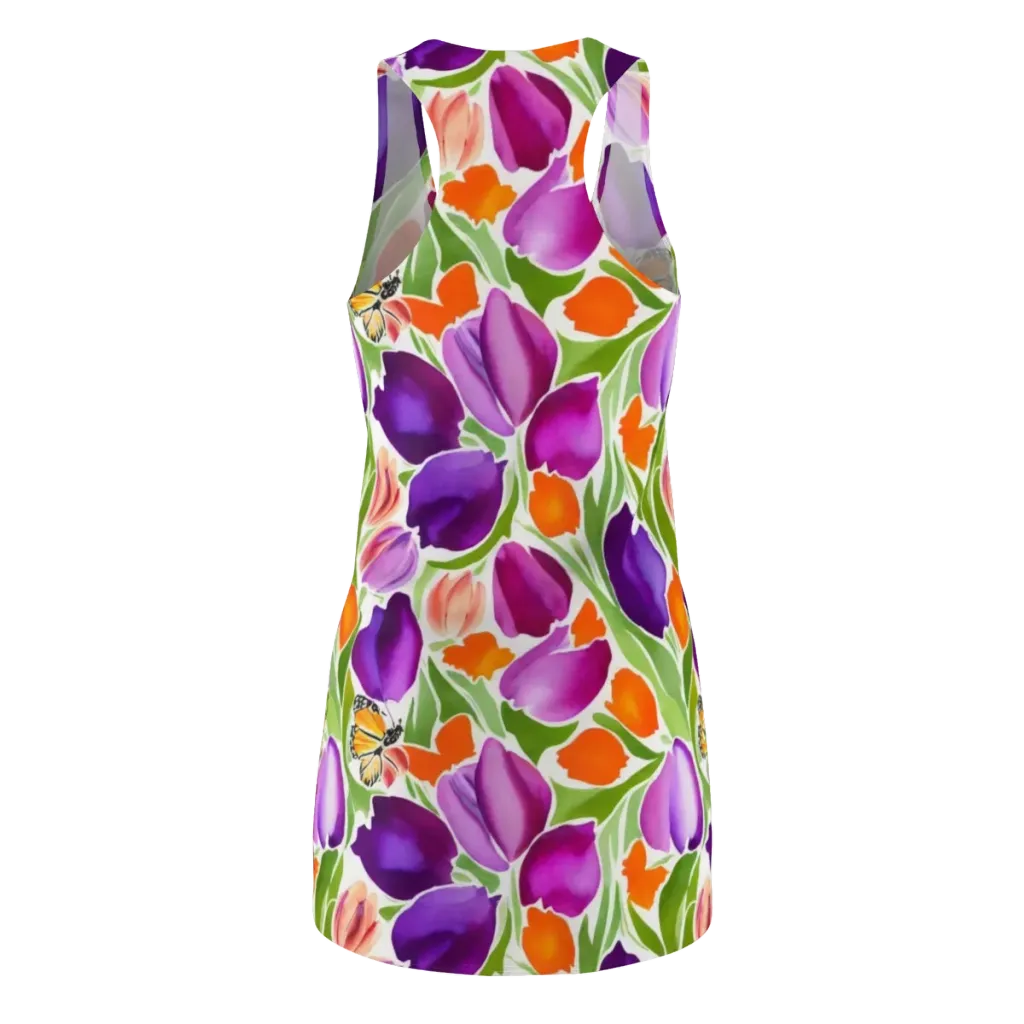 Tulip Carnival on Racerback Dress — Back