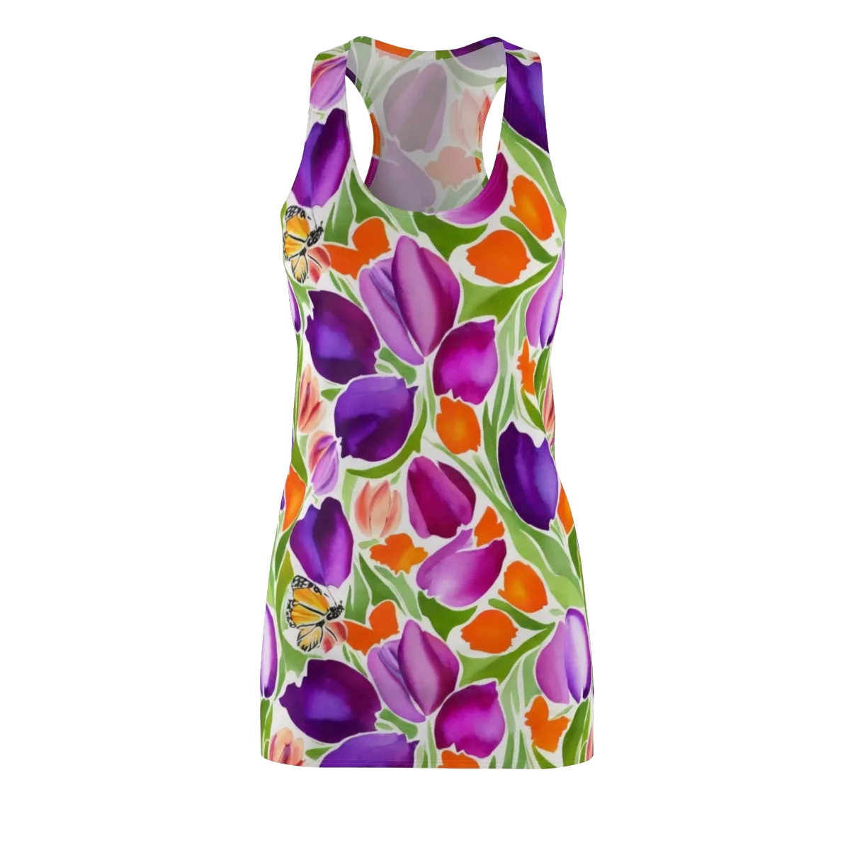 Tulip Carnival on Racerback Dress — Front