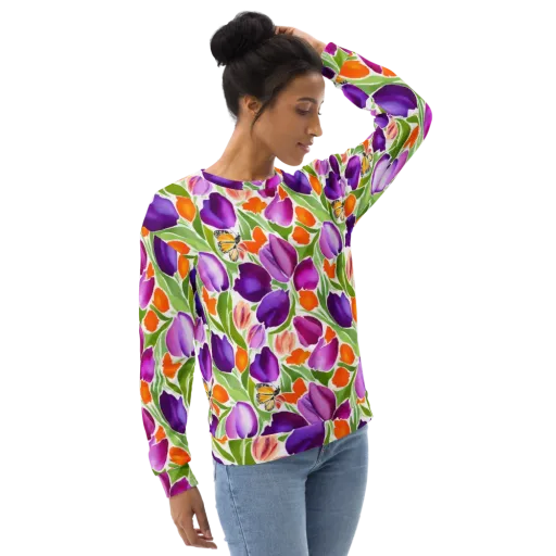 Tulip Carnival on a Sweatshirt