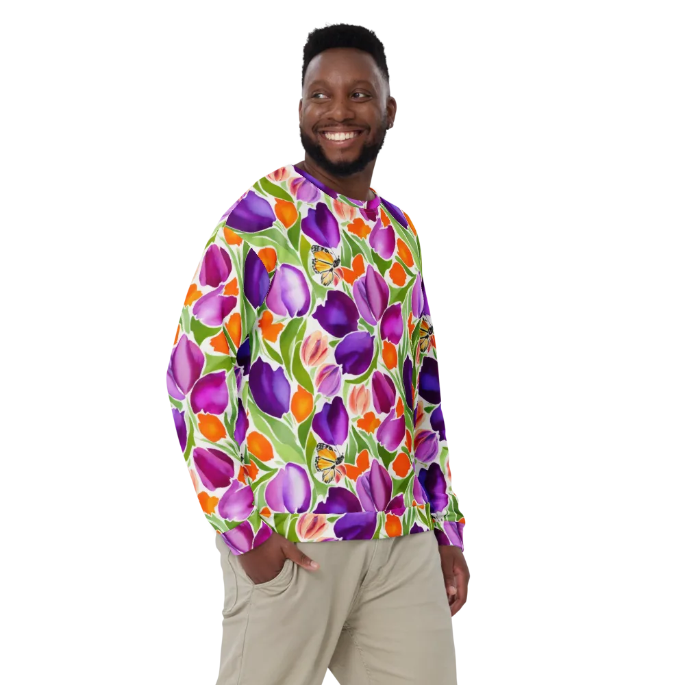 Tulip Carnival on Sweatshirt — Front