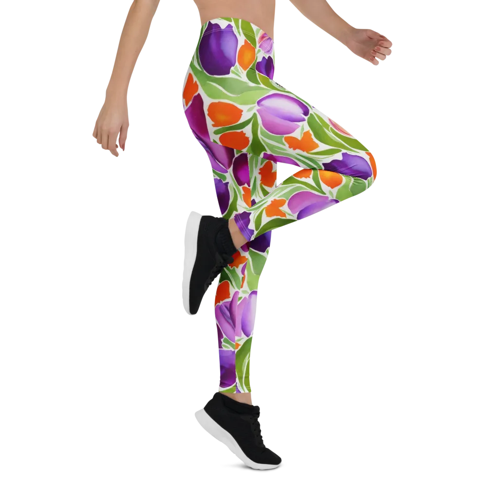 Tulip Carnival on Leggings — Right