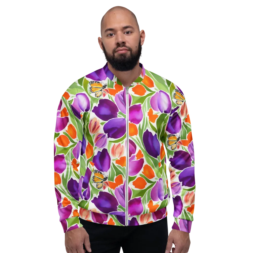 Tulip Carnival on Bomber Jacket — Front