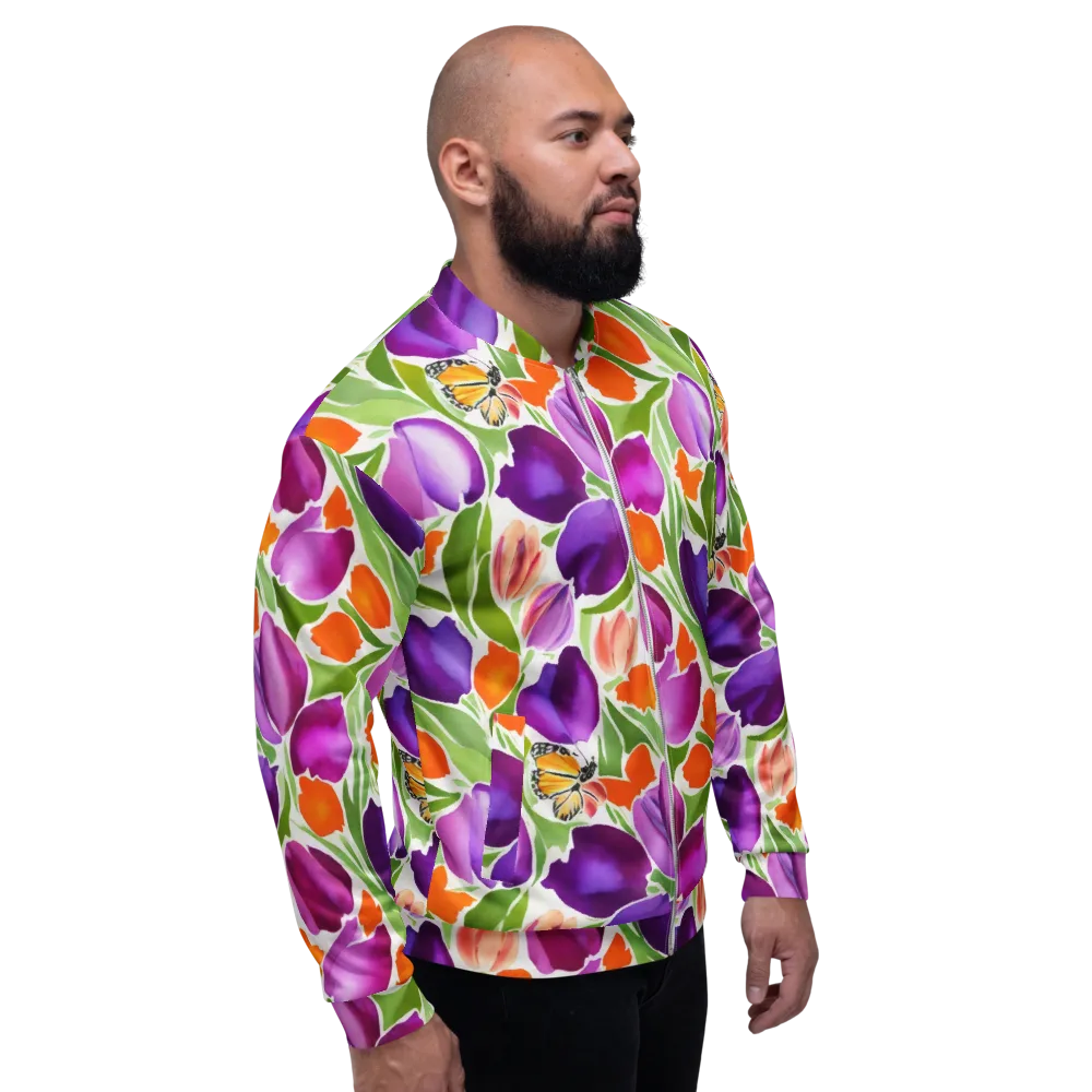Tulip Carnival on Bomber Jacket — Right