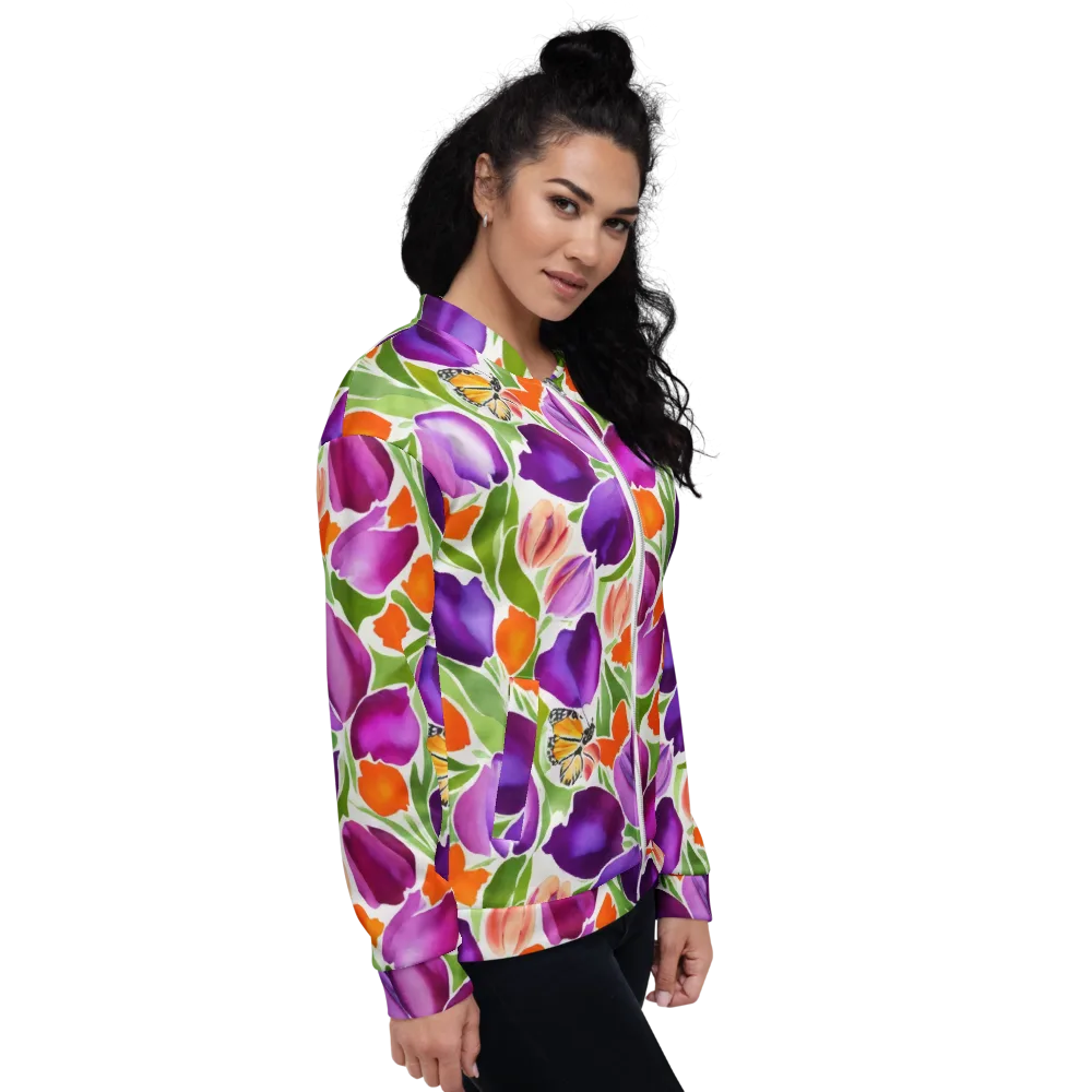 Tulip Carnival on Bomber Jacket — Right