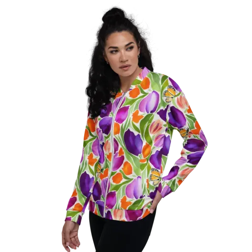 Tulip Carnival on a Bomber Jacket