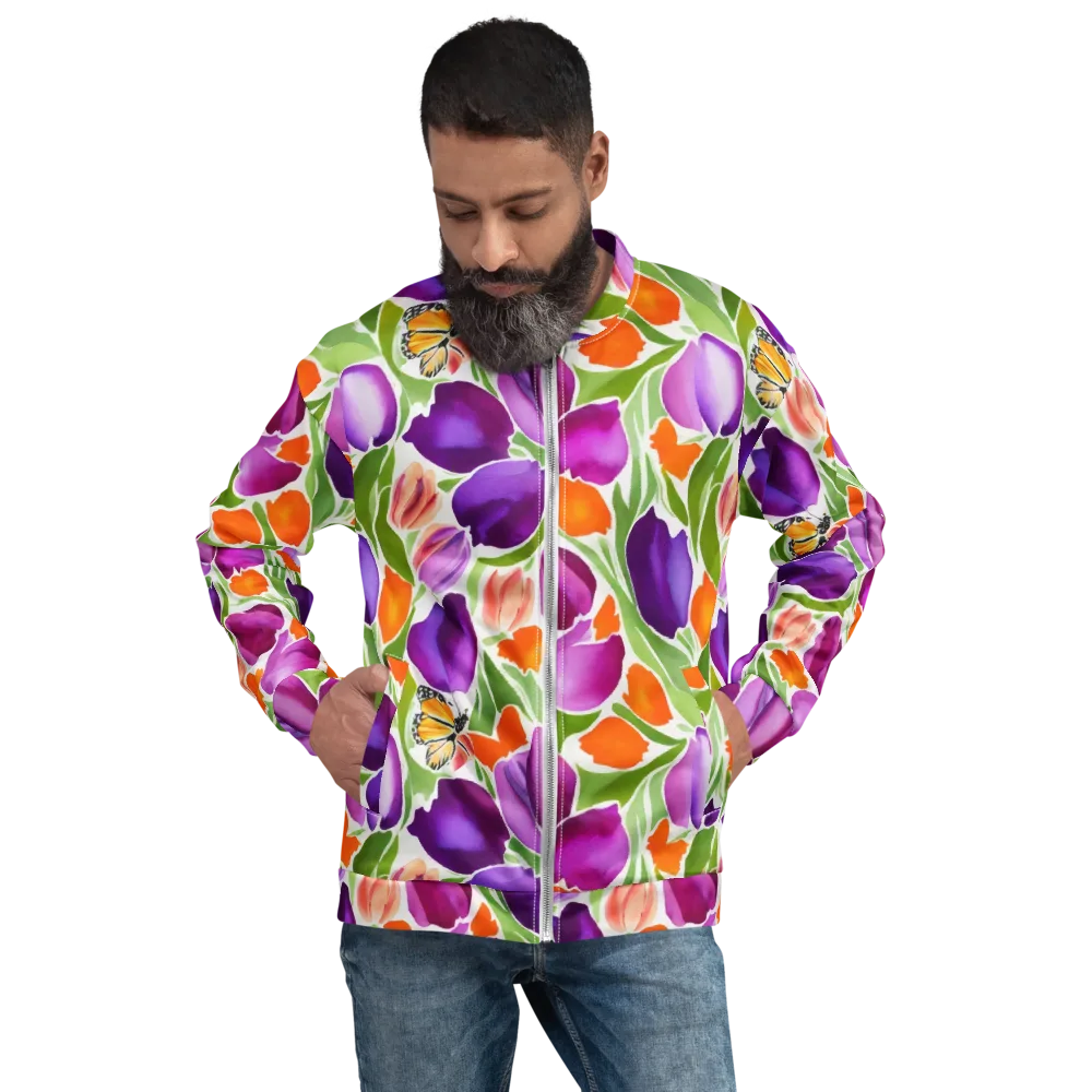 Tulip Carnival on Bomber Jacket — Front