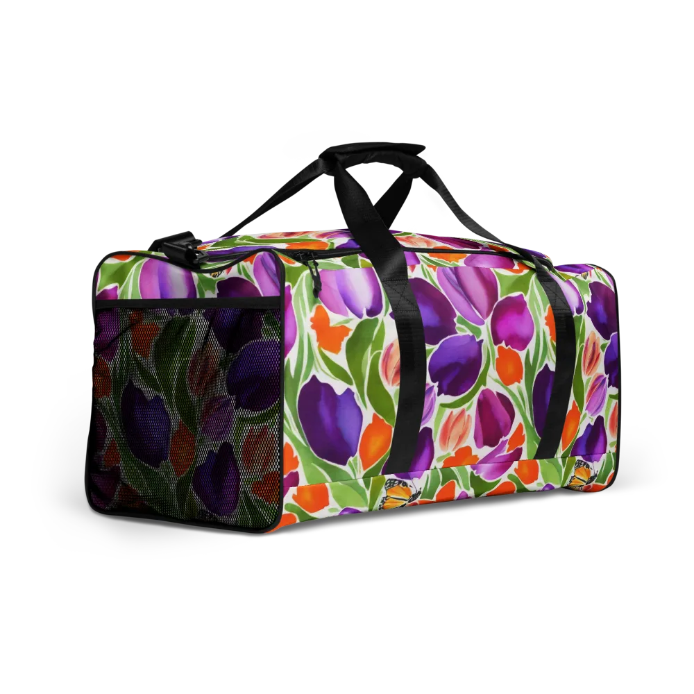 Tulip Carnival on Duffle Bag — Right Front