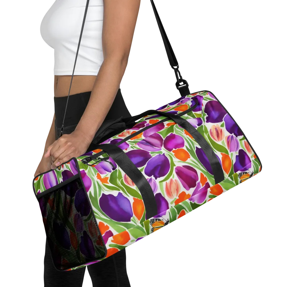 Tulip Carnival on Duffle Bag — Front