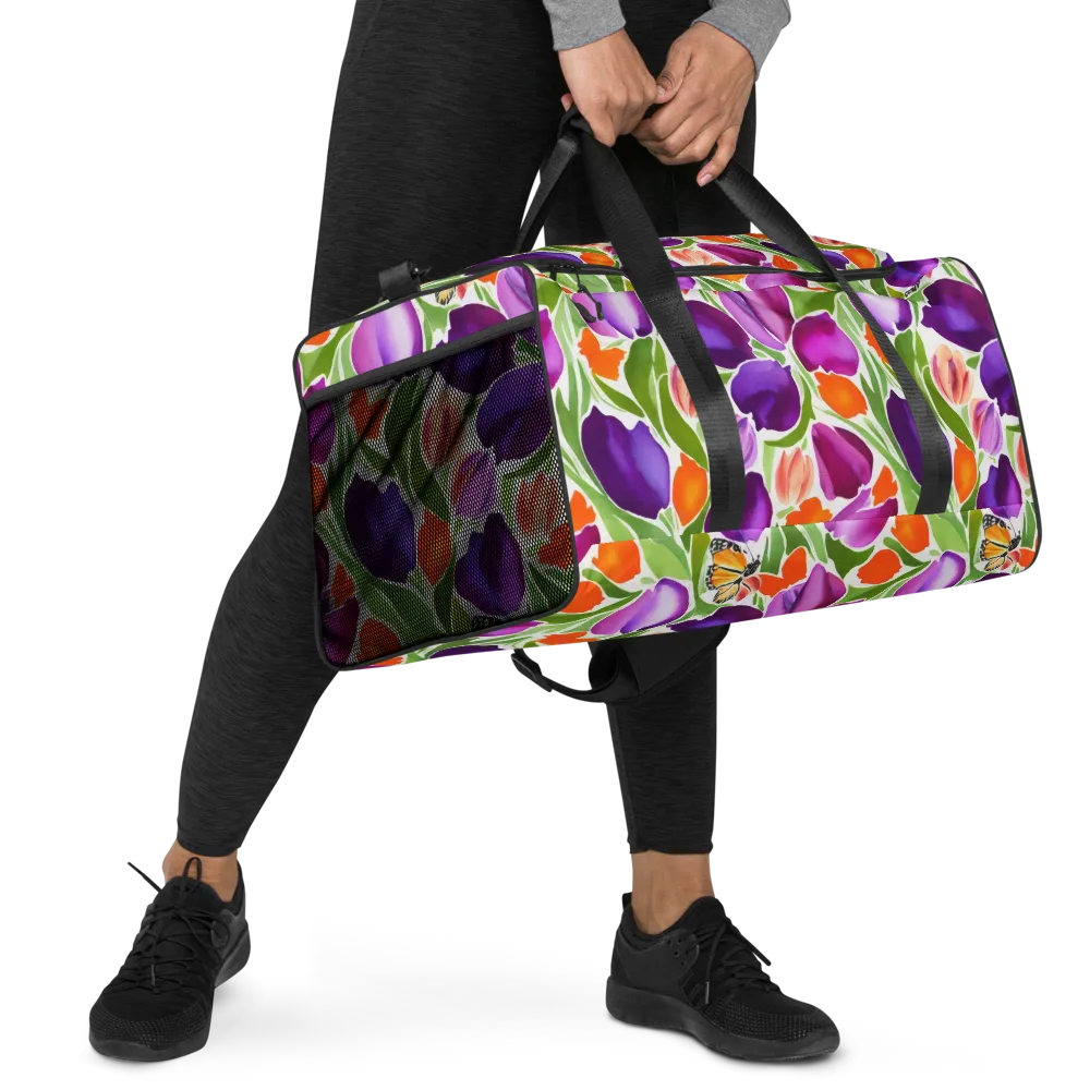 Tulip Carnival on Duffle Bag — Right Front
