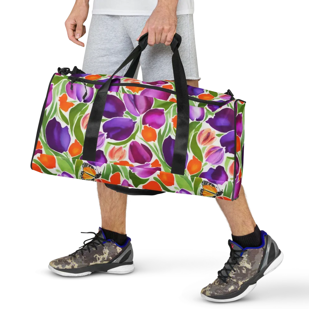 Tulip Carnival on Duffle Bag — Front