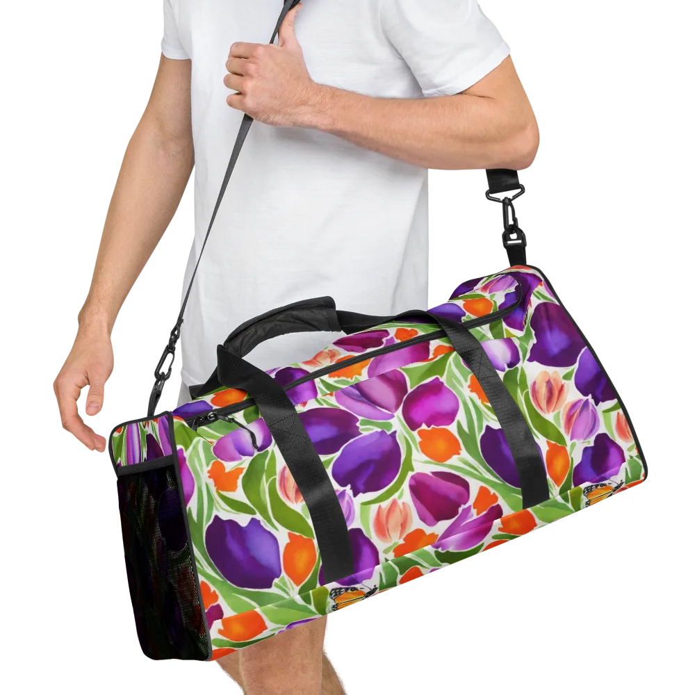 Tulip Carnival on Duffle Bag — Right Front