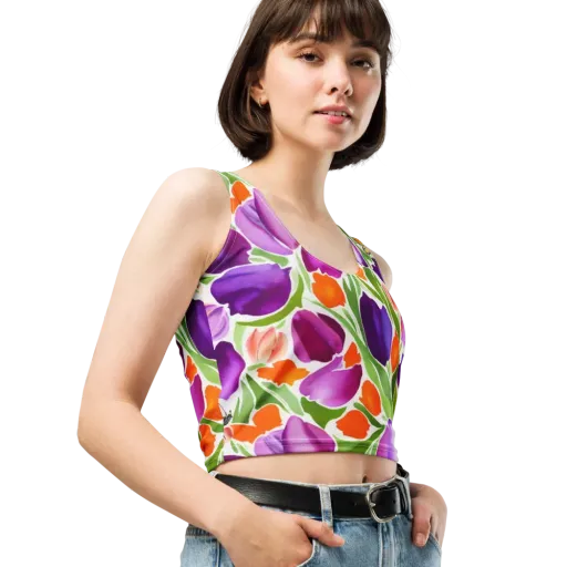 Tulip Carnival on a Crop Top