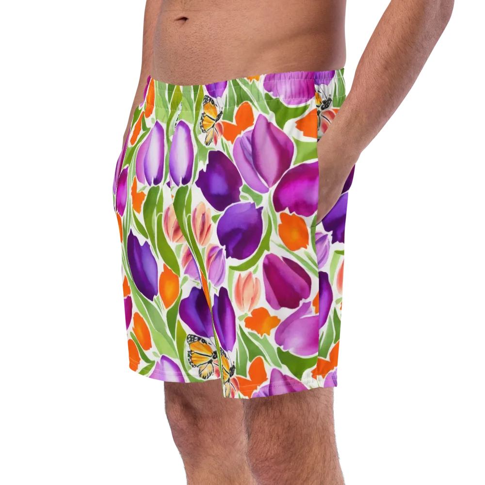 Tulip Carnival on Swim Trunks — Left Front