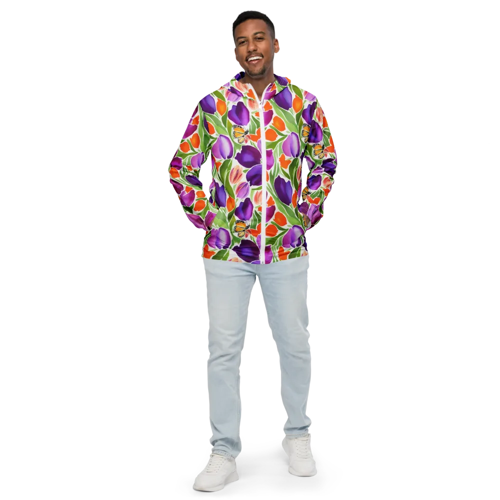 Tulip Carnival on Men's Windbreaker — Front