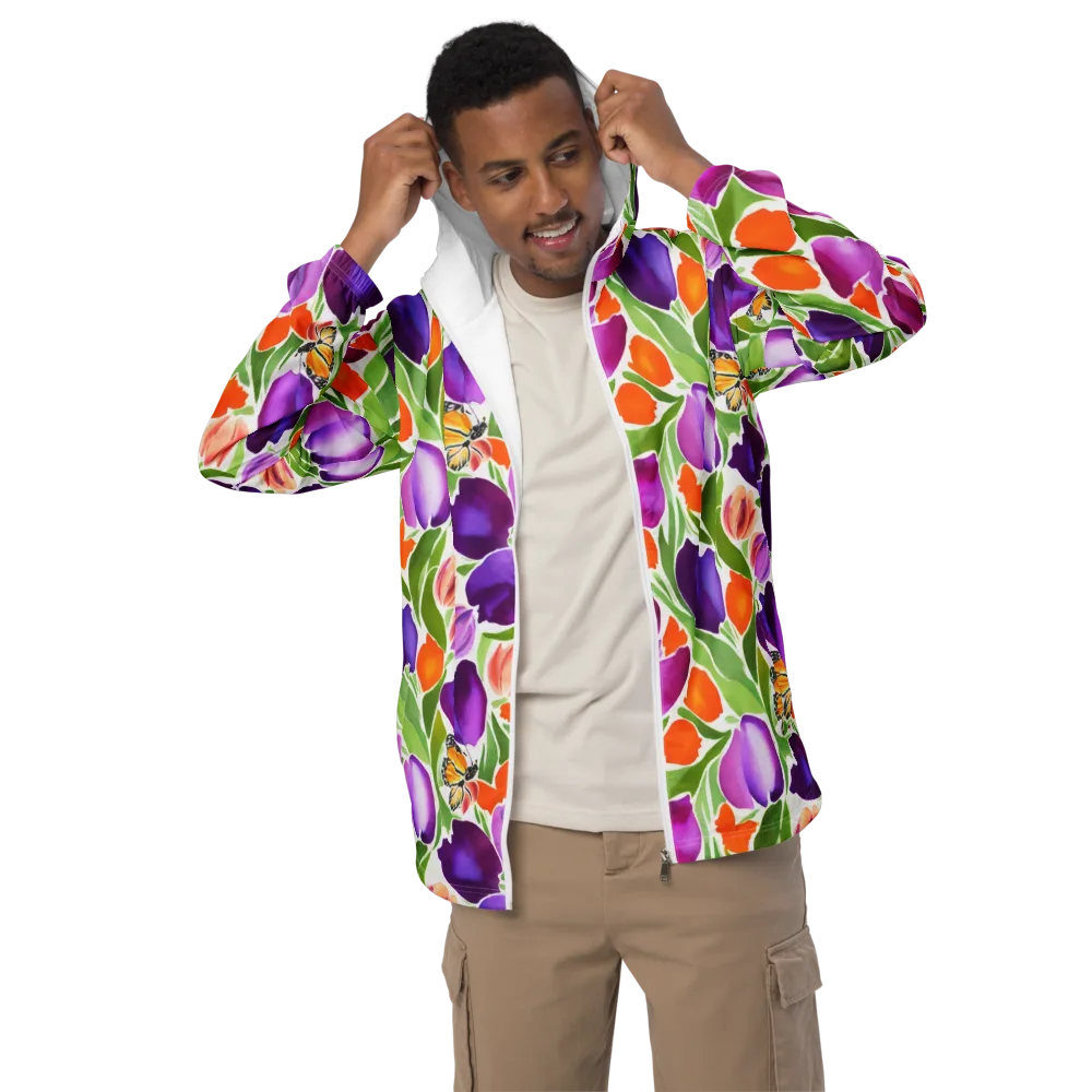 Tulip Carnival on Men's Windbreaker — Front