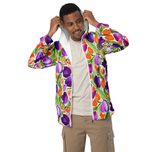 Tulip Carnival on a Men's Windbreaker