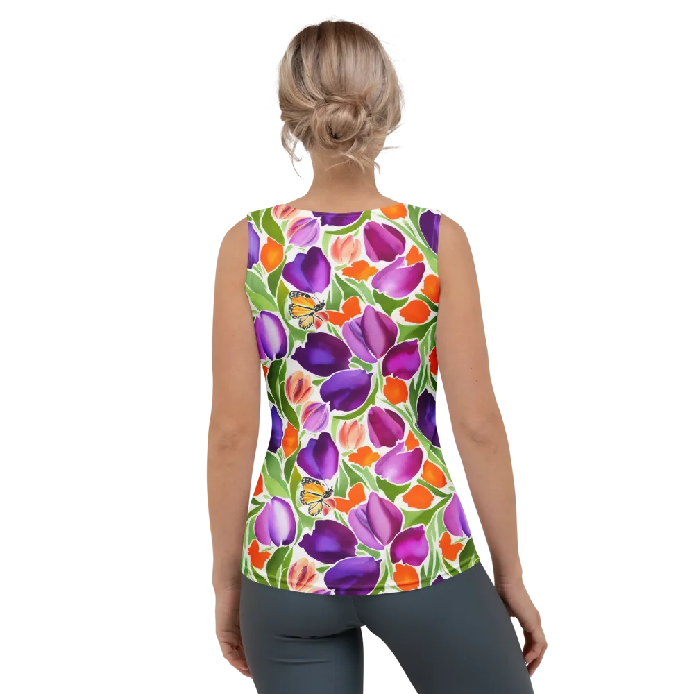 Tulip Carnival on Women's Tank Top — Back