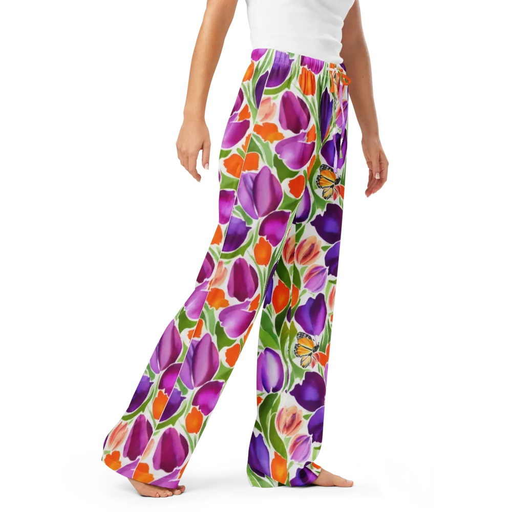 Tulip Carnival on Women's Pajama Pants — Right Front