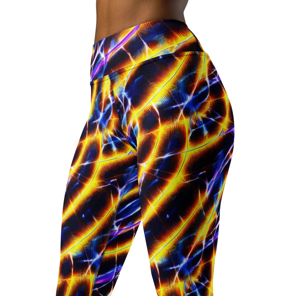 Tempel Tangle on Yoga Leggings — Left Front