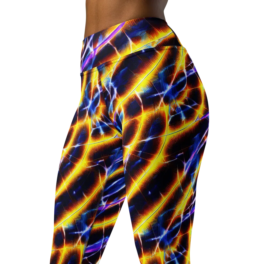 Tempel Tangle on Yoga Leggings — Left Front