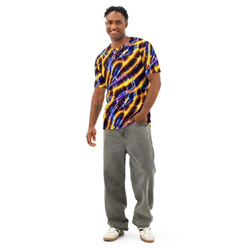 Tempel Tangle on Men's Cotton Crew Neck T-Shirt — Front