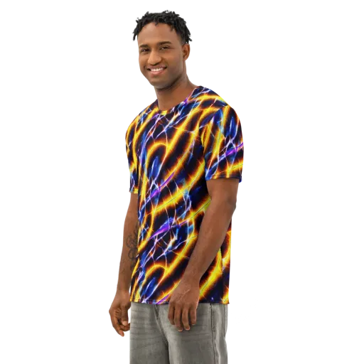 Tempel Tangle on a Men's Cotton Crew Neck T-Shirt