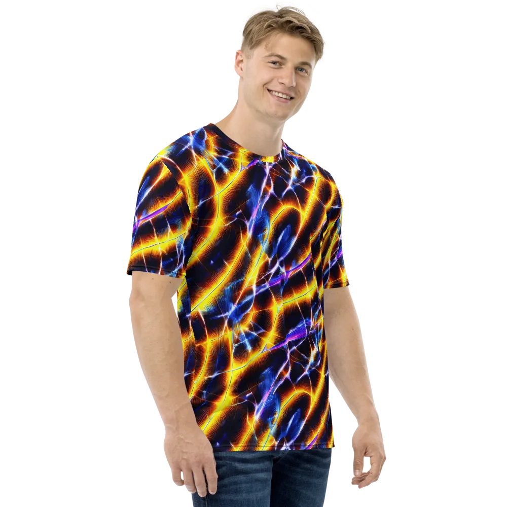 Tempel Tangle on Men's Crew Neck T-Shirt — Right