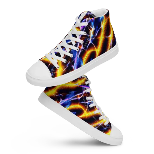 Tempel Tangle on a Men's High Top Canvas Shoes