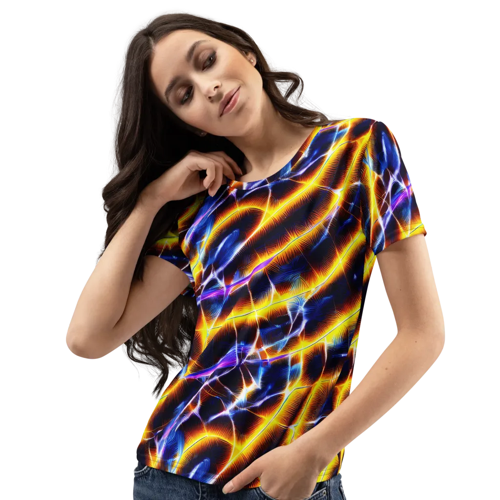 Tempel Tangle on Women's Crew Neck T-Shirt — Left Front