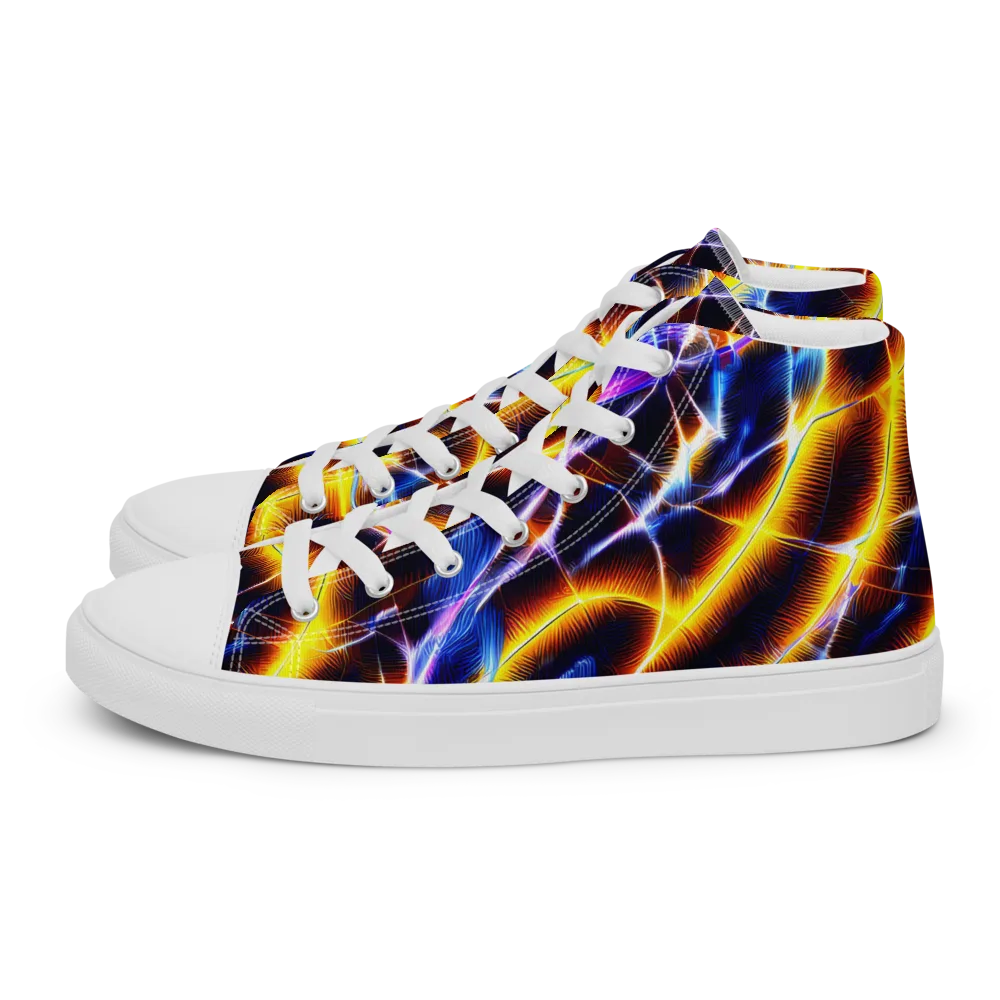Tempel Tangle on Women's High Top Canvas Shoes — Left