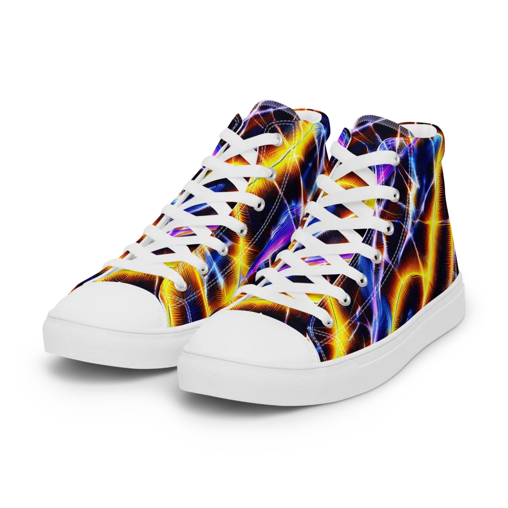 Tempel Tangle on Women's High Top Canvas Shoes — Left Front