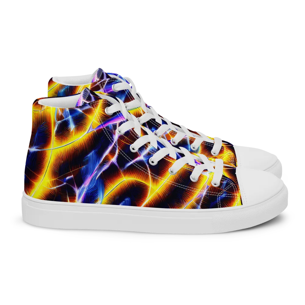 Tempel Tangle on Women's High Top Canvas Shoes — Right