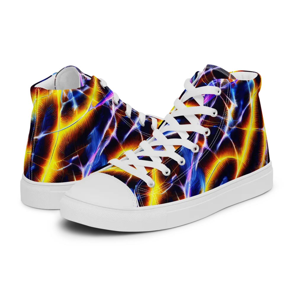 Tempel Tangle on Women's High Top Canvas Shoes — Left