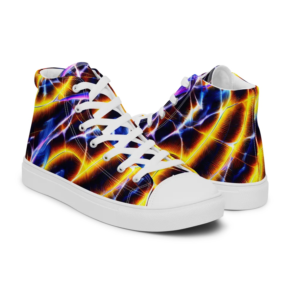 Tempel Tangle on Women's High Top Canvas Shoes — Right