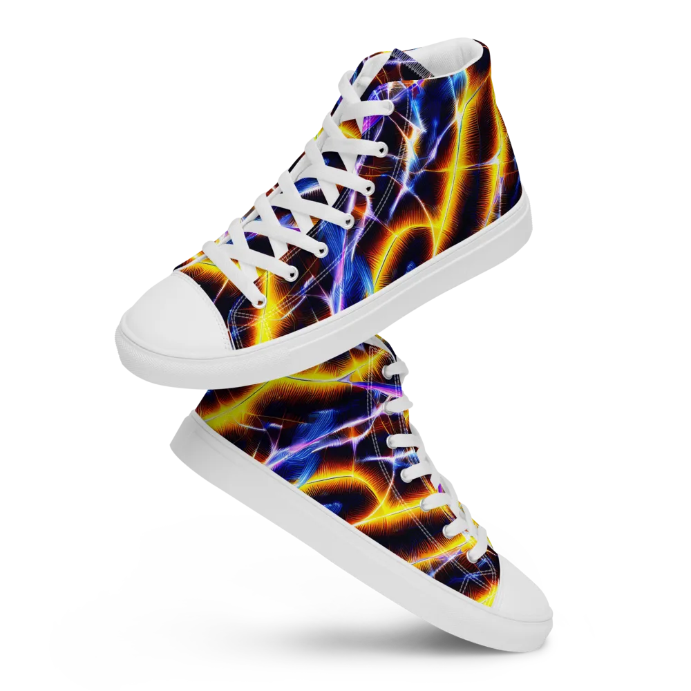 Tempel Tangle on Women's High Top Canvas Shoes — Front