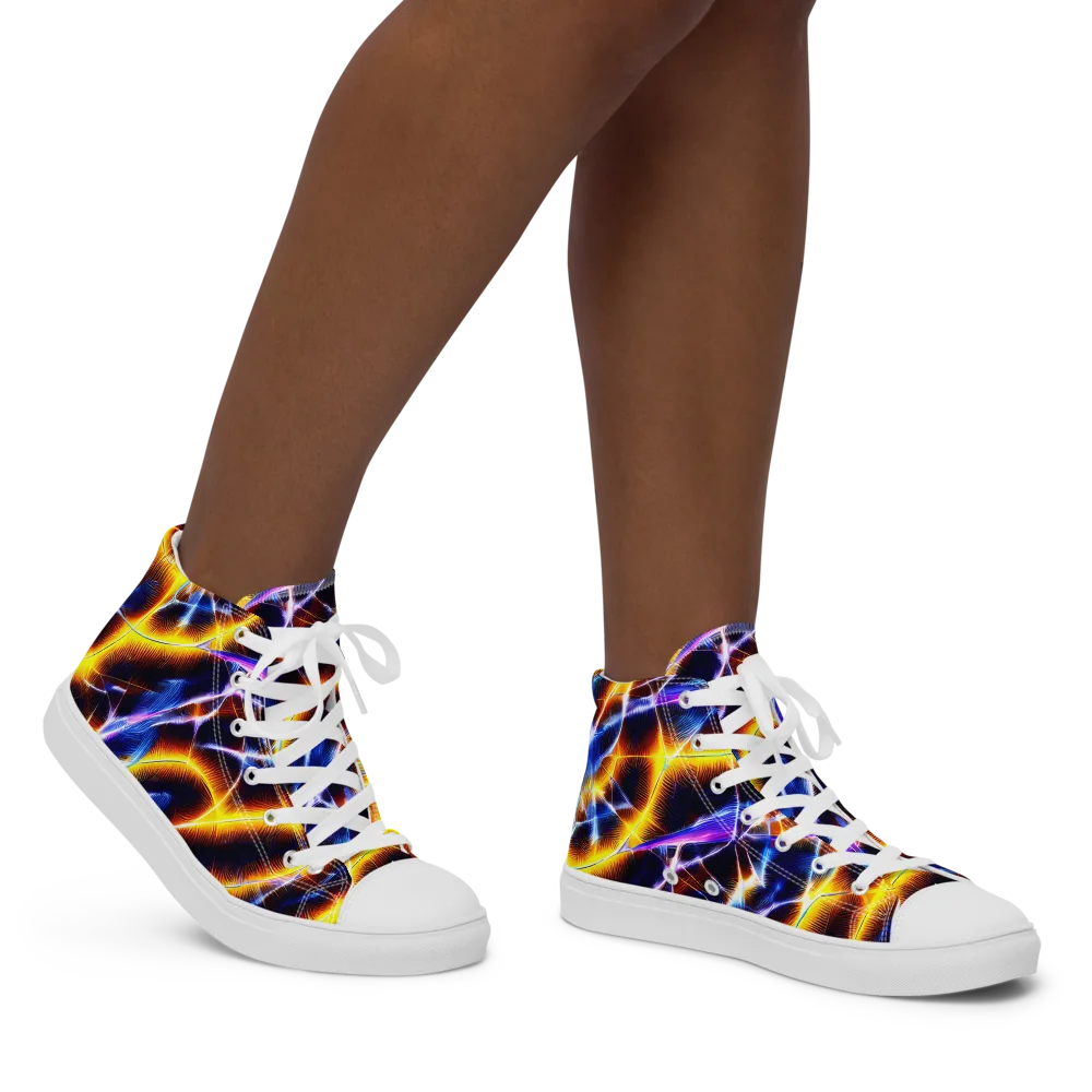 Tempel Tangle on Women's High Top Canvas Shoes — Right