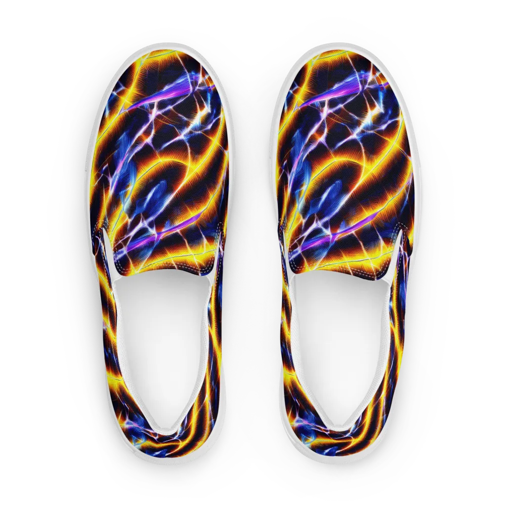 Tempel Tangle on Men's Slip-On Canvas Shoes — Front