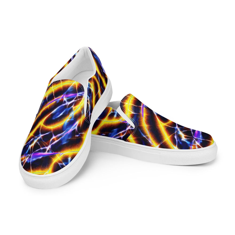 Tempel Tangle on Men's Slip-On Canvas Shoes — Left Front