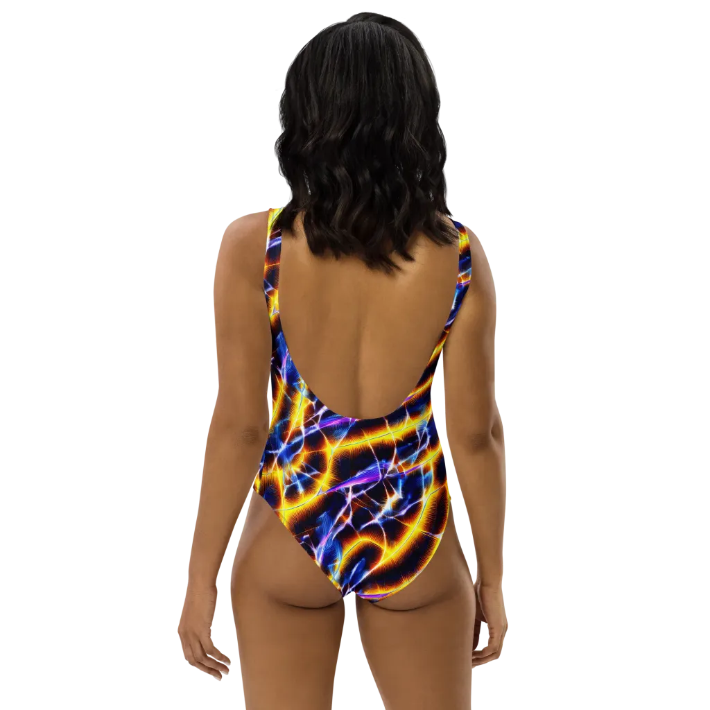 Tempel Tangle on One-Piece Swimsuit — Back