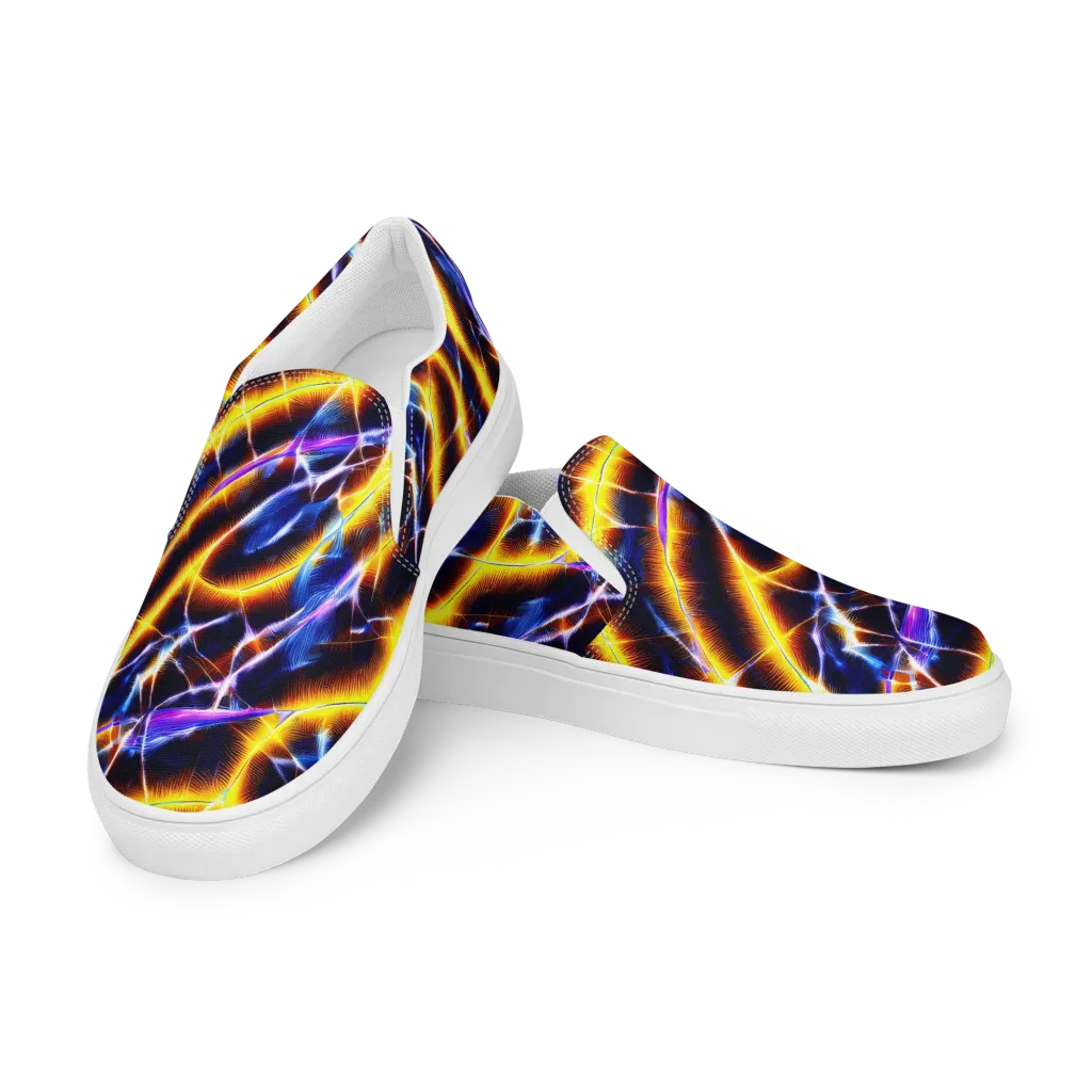 Tempel Tangle on Women's Slip-On Canvas Shoes — Left Front
