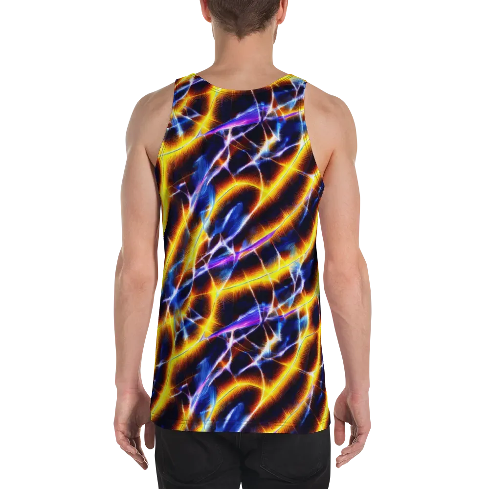 Tempel Tangle on Men's Tank Top — Back