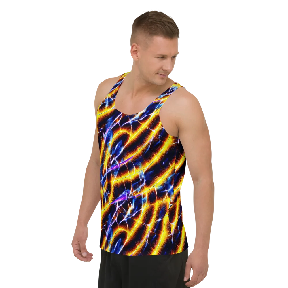 Tempel Tangle on Men's Tank Top — Left Front