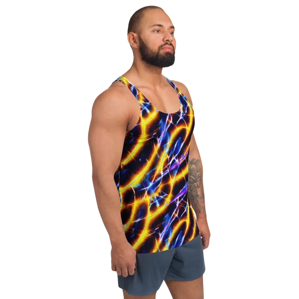 Tempel Tangle on Men's Tank Top — Right Front